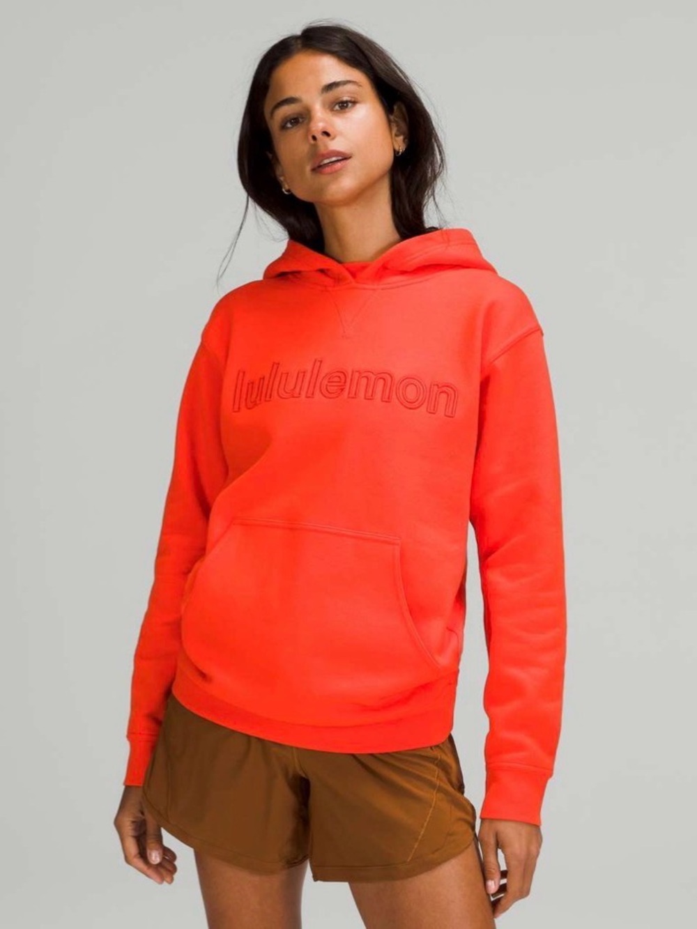 lululemon athletica all yours Red Logo Hoodie size 8